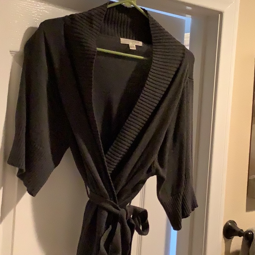 Faith 21 Gray Wrap Sweater